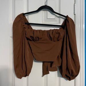 M boutique blouse with tie back